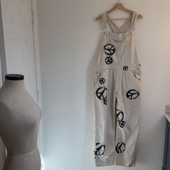 Free People Ziggy Overalls Peace Sign - Picture 5 of 15